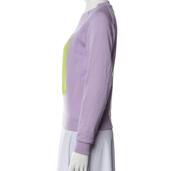 Maison Kitsuné Palais Royal Lilac Colorblock Sweatshirt - Picture 2 of 4